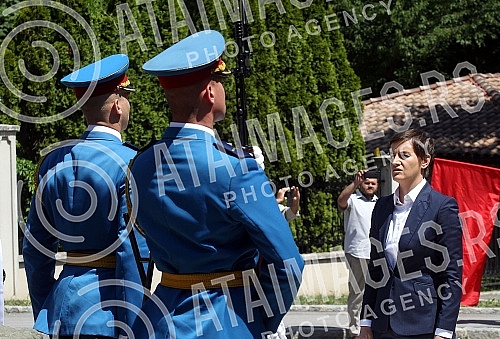 On the occasion of marking the Day of the Fighter, laying wreaths on the monument 