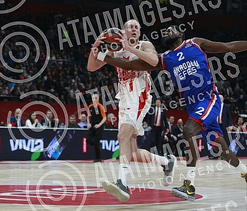 Match of Round 22 of Euroleague between BC Crvena zvezda vs BC Anadolu Efes Istanbul.Utakmica 22. kola Evrolige izmedju KK Crvena zvezda i KK Anadolu Efes.