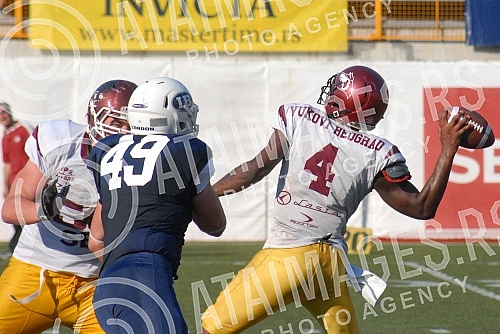 Final four Belgrade Europe Champions League odrzan na stadionu Vozdovac (TC Stadion) u Beograd. Prva polufinalna utakmica izmedju SBB Vukovi (Belgrade/Serbia) i London Blitz (Great Britain).