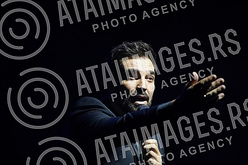 Musical play by Ivan Bosiljcic - Our evening held in Kombank hall.Muzicka predstava Ivana Bosiljcica - Nase vece odrzana u Kombank dvorani.