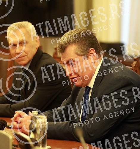 The President of the National Assembly Ivica Dacic met with the Speaker of the Committee on International Affairs of the State Duma of the Federal Assembly of the Russian Federation Leonid Slutsky.Predsednik Narodne skpustine Ivica Dacic sastao se 