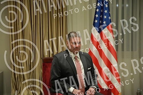 The President of the Republic of Serbia, Aleksandar Vucic, met with the US Deputy Assistant Secretary of State, Gabriel Escobar, at Villa Mir.Predsednik Republike Srbije Aleksandar Vucic sastao se sa zamenikom pomocnika americkog drzavnog sekretara