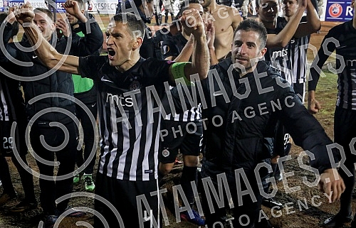 UEFA Europa League group stage match between FK Partizan (Serbia) and KF Skenderbeu (Albania) played at Partizan stadium. Utakmica grape faze UEFA Evropa Lige izmedju FK Partizan i FK Skenderbeg odigrana na station Partizana.
