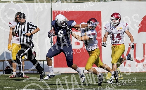 Final four Belgrade Europe Champions League odrzan na stadionu Vozdovcz (TC Stadion) u Beograd. Prva polufinalna utakmica izmedju SBB Vukovi (Belgrade/Serbia) i London Blitz (Great Britain).
