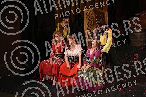 Georges Bizet's famous work, the opera Carmen, premiered at the National Theater in Nis under the baton of conductor Dejan Savic.
Cuveno delo Zorza Bizea, opera Karmen, premijerno je izvedena u Narodnom pozoristu Nis pod dirigentskom palicom Dejana Georges Bizet's famous work, the opera Carmen, premiered at the National Theater in Nis under the baton of conductor Dejan Savic.
Cuveno delo Zorza Bizea, opera Karmen, premijerno je izvedena u Narodnom pozoristu Nis pod dirigentskom palicom Dejana