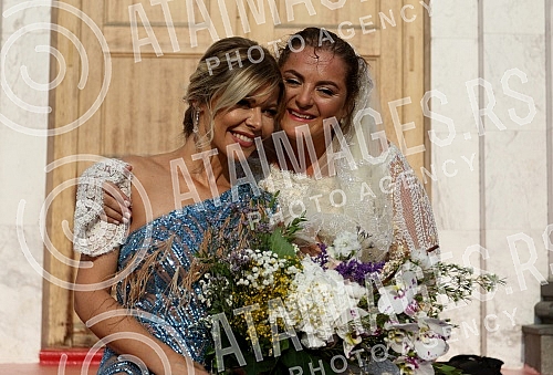 Wedding of familly Karic held in Temple of St Sava.Crkveno vencanje clanova porodice Karic u Hramu Svetog Save.