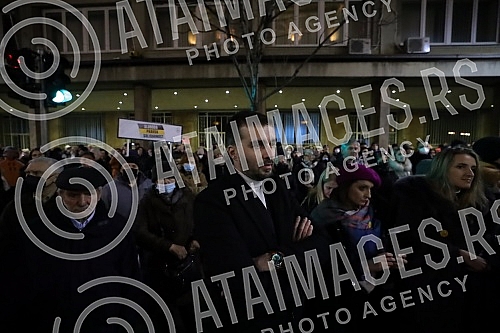 In front of the Presidency, a protest is being held against the excavation of lithium and pine on the territory of the whole of Serbia, under the name 