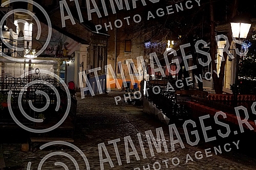 Empty Skadarlija, famous bohemian quarter in the heart of Belgrade, due to canceled New Year's EvePrazna Skadarlija, cuvene boemska cetvrt u srcu Beograda,  zbog otkazanog doceka Nove godine.
