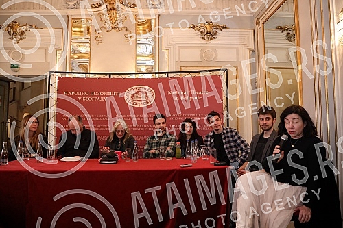 A press conference was held at the National Theater on the occasion of the premiere of August Strindberg's play