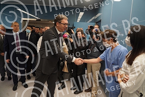 The President of the Republic of Serbia, Aleksandar Vucic, attended the opening of the new Clinical Center of Serbia after the completion of the first phase of works.
Predsednik Republike Srbije Aleksandar Vucic prisustvovao je otvaranju novog Klini The President of the Republic of Serbia, Aleksandar Vucic, attended the opening of the new Clinical Center of Serbia after the completion of the first phase of works.
Predsednik Republike Srbije Aleksandar Vucic prisustvovao je otvaranju novog Klini