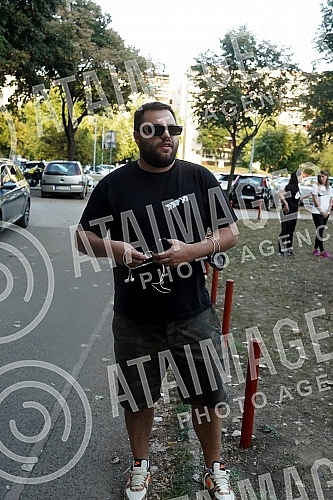 Grand opening of the terrain made of 20,000 recycled sneakers in Block 70.Svecano otvaranje terena napravljenog od 20.000 recikliranih patika u Bloku 70.