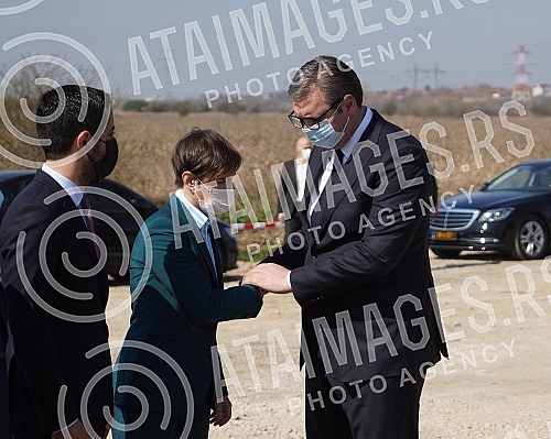 The President of the Republic of Serbia, Aleksandar Vucic, attended the celebration of the beginning of works on the section of the road New Belgrade - Surcin (continuation of the highway E-763 Milos Veliki).Predsednik Republike Srbije Aleksandar V