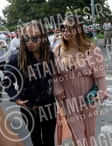 Baptism of the daughter Tara, of singing pair - Ana Nikolic and Stefan Djuric - Rasta.Krstenje cerke Tare pevackog para Ane Nikolic i Stefana Djurica Raste.