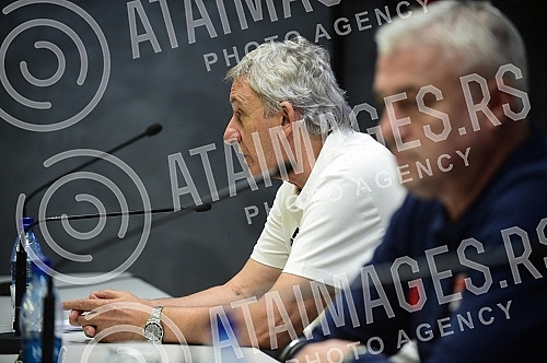 In the press center of SC FSS, a media conference was organized by the head coach of the Serbian national team, Svetislav Pesic, and the president of the Basketball Federation of Serbia, Predrag Danilovic.U press centru SC FSS organizovana je konfe