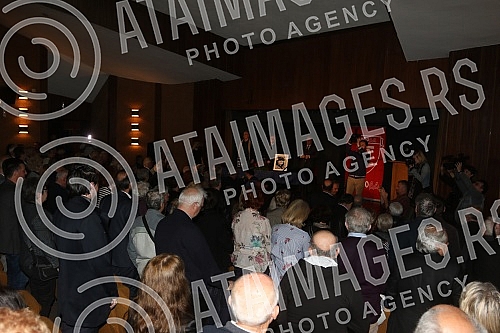 The commemoration of Mirjana Markovic was held in the Pozarevac Cultural Center.Komemoracija Mirjane Markovic odrzana je u Kulturnom centru Pozarevca