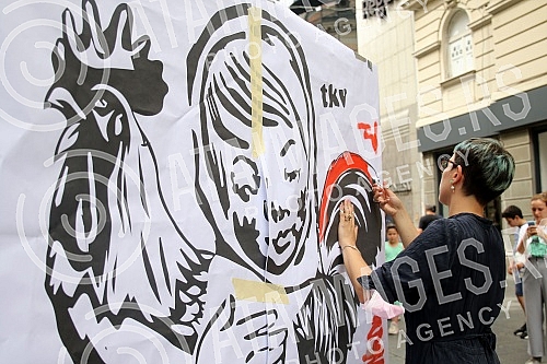 The celebration of the 70th birthday of the French Institute in Serbia, in Knez Mihajlova Street, has begun.Pocela je proslava 70. rodjendana Francuskog insituta u Srbiji, u Knez Mihajlovoj ulici.