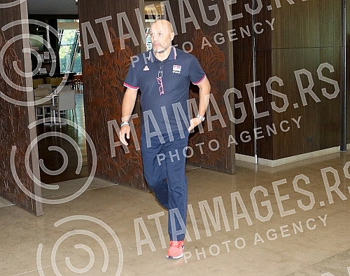 Press conference on the departure of the senior men's national team of Serbia to the World Cup in China.Konferencija za medije u hotelu Crown Plaza povodom odlaska seniorske muske reprezentacije Srbije na Svetsko prvenstvo u Kinu.