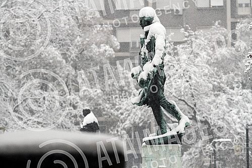 Snow in Belgrade.Sneg u Beogradu.