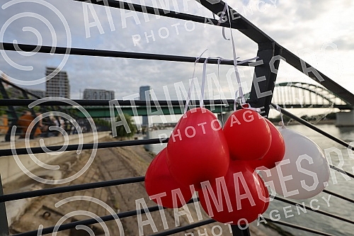 Citizens gathered at the Savanova restaurant, where Matej Peris was filmed going down the Sava River, and as a sign of honor and sorrow with which they sympathize, they threw flowers into the water and released balloons.Gradjani su se okupili kod r