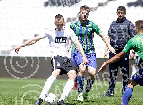 Training match between FK Partizan and FK Zemun played at the Partizan stadium.