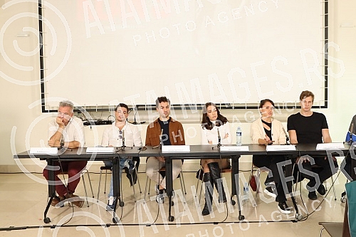 The press conference regarding the announcement of the broadcast of the TV series 
