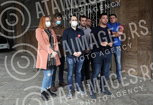 A press conference was held in front of the headquarters of the Republic Election Commission by representatives of the One in Five Million movement on 