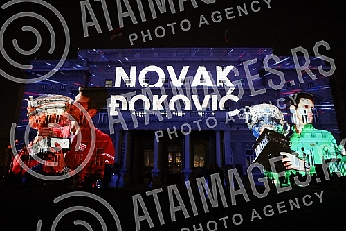 As of today, March 8, Novak Djokovic is officially the best tennis player in the world of all time, and in honor of that, a projection of footage with his best moves in his career so far will be shown on the facade of the Belgrade City Assembly build