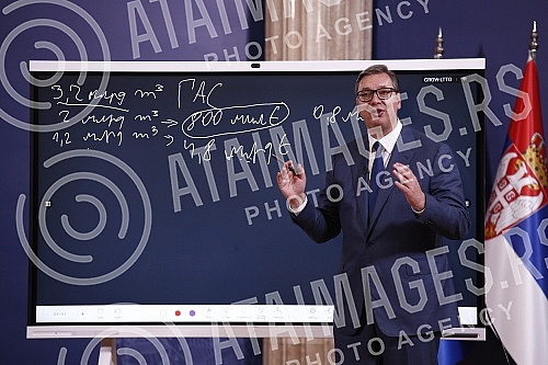 The President of Serbia, Aleksandar Vucic, held a press conference where he announced the name of the representative for the composition of the new Government and spoke about other topics - electricity, gas and Kosovo and Metohija.Predsednik Srbije 