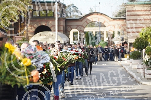 Funeral of Miroslav Popovic, President of the Serbian Professional Boxing Federation held at the New Cemetery - In the Alley of Merited Citizens.Sahrana Miroslava Popovic, predsednik Srpske profi boks federacije odrzana na Novom groblju - U Aleji za