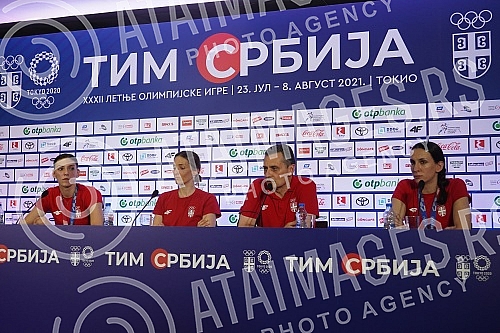 The women's volleyball national team of Serbia, which won a bronze medal at the Games in Tokyo, arrived in Belgrade, and on that occasion a press conference was held at the Nikola Tesla Airport.Zenska odbojkaska reprezentacija Srbije, koja je na Ig