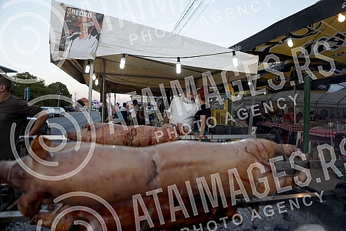 The festival in honor of roast - Pecenjijada in Stopanja..Festival u slavu pecenja - Pecenjijada u Stopanji.