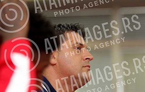 Press conference of Vladan Milojevic, coach of the FC Red Star before the match of the first round of Europa League (Group H) against BATE Borisov.Pres konferencija Vladana Milojevica, trenera Fudbalskog kluba Crvena zvezda pred utakmicu prvog kola 