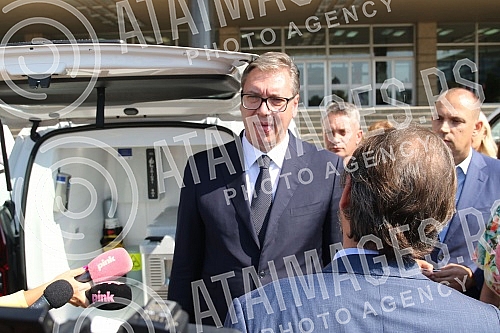 The President of the Republic of Serbia, Aleksandar Vucic, attended the handover of 26 specialized vehicles for the transport of vaccines and medical personnel procured with IPA 2020 funds through the EU Local Development Project (EU PRO PLUS), imple
