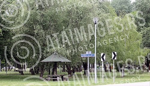 International Labor Day - May 1 in Belgrade. Curfew at the time of COVID 19.Medjunarodni praznik rada - 1. maj u Beogradu. Policijski cas u vreme COVID 19.