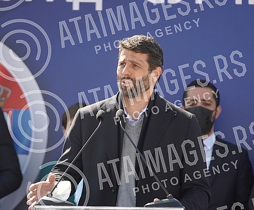 The President of the Republic of Serbia, Aleksandar Vucic, attended the celebration of the beginning of works on the section of the road New Belgrade - Surcin (continuation of the highway E-763 Milos Veliki).Predsednik Republike Srbije Aleksandar V