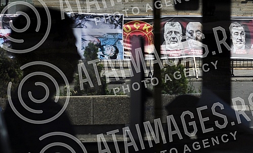 The Wailing Wall in front of the National Assembly of the Republic of Serbia.Zid placa ispred Narodne skupstine Republike Srbije. 