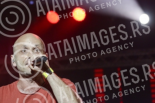 Concert of rock band Hladno pivo held on Beer fest.Koncet rok grupe Hladno pivo na Bir festu (Beer fest).