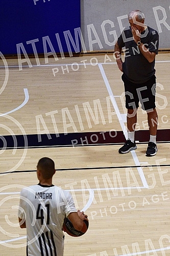 The open part of the training of the players of KK Partizan Mozzart Bet in the small hall of the Stark Arena and making statements before the trip to Berlin, where on Friday, October 7, the first match of this year's Euroleague season awaits them, ag