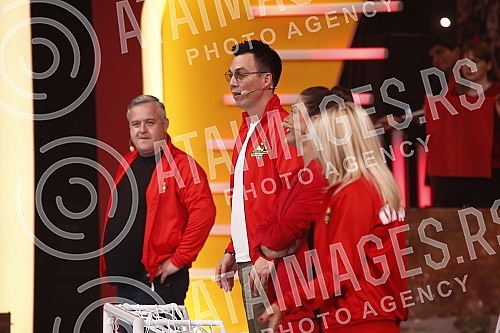 In the RTS studio in Kosutnjak, the recording of a new music sou program, the Music Derby show, has started, as a sign of support for our national team, which is going to Qatar for the football championship.U studiju RTS na Kosutnjaku pocelo je sni