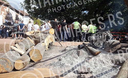 Protest in the village of Topli Do near Pirot against the construction of mini hydropower plants.Protest u selu Topli Do kod Pirota protiv izgradnje mini hidroelektrana.