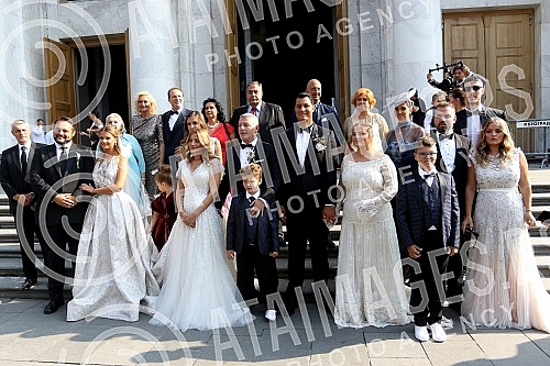 Wedding of familly Karic held in Temple of St Sava.Crkveno vencanje clanova porodice Karic u Hramu Svetog Save.