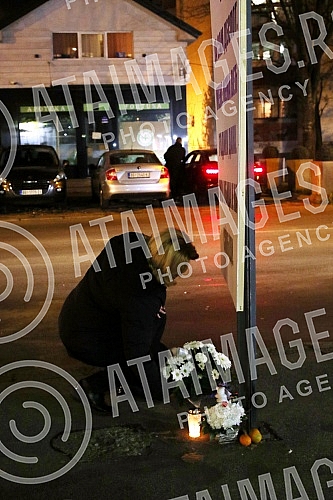 Parents, family and friends of little Despot Mrdjic, who was killed in Prvomajska Street in Zemun on November 24, 2020, when his leg was stuck in the door when getting off the bus, gathered tonight, on the anniversary of his death, and blocked traffi
