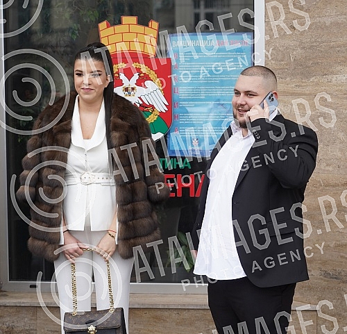Municipal wedding of Marko Trajkovic, another singer Radisa Trajkovic Djanija.Opstinsko vencanje Marka Trajkovica, drugog sia pevaca Radise Trajkovica Djanija.