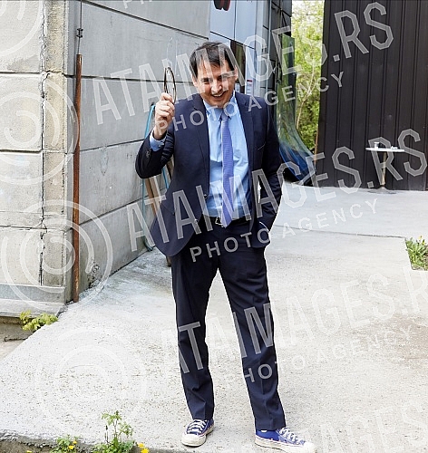 Zoran Kesic in front of the United media studio where the show Zoran Kesic in front of the United media studio where the show