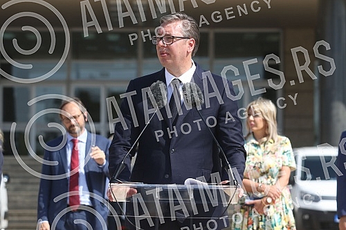 The President of the Republic of Serbia, Aleksandar Vucic, attended the handover of 26 specialized vehicles for the transport of vaccines and medical personnel procured with IPA 2020 funds through the EU Local Development Project (EU PRO PLUS), imple