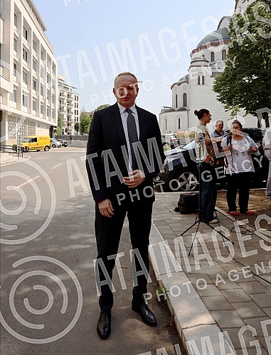 The president of the Freedom and Justice Party, Dragan Djilas, gave a statement to the First Basic Public Prosecutor's Office regarding the charges he filed against Serbian President Aleksandar Vucic and Finance Minister Sinisa Mali for The president of the Freedom and Justice Party, Dragan Djilas, gave a statement to the First Basic Public Prosecutor's Office regarding the charges he filed against Serbian President Aleksandar Vucic and Finance Minister Sinisa Mali for