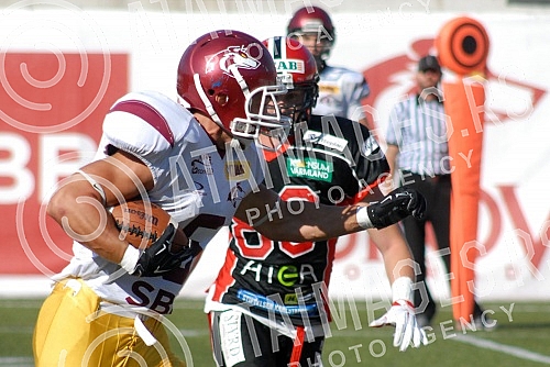 Final four Belgrade Europe Champions League odrzan na stadionu Vozdovac (TC Stadion) u Beograd. Finalna utakmica izmedju SBB Vukovi (Belgrade/Serbia) i Carlstad Crusaders(Sweden).
