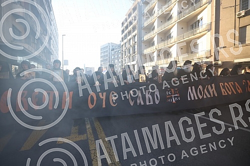 Litany for the salvation of Serbia, during which citizens who oppose the holding of the Europride event walked from the building of the Patriarchate of the Serbian Orthodox Church to the Church of St. Sava.Litije za spas Srbije u okviru koje su gra