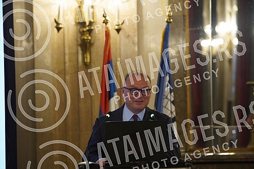 A press conference of the Deputy Mayor of Belgrade, Goran Vesic, was held in the Ceremonial Hall of the Old Palace, where he presented the results of the work of the city government.U Svecanoj sali Starog dvora odrzana je konferencija za novinare z