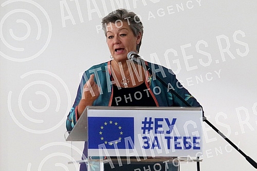 Visit of Ylva Johansson, European Commissioner for Internal Affairs and Migration, to the reception center in Obrenovac and a tour of the reconstructed facilities within the complex.Poseta Ilve Johanson, evropske komesarke za unutrasnje poslove i m